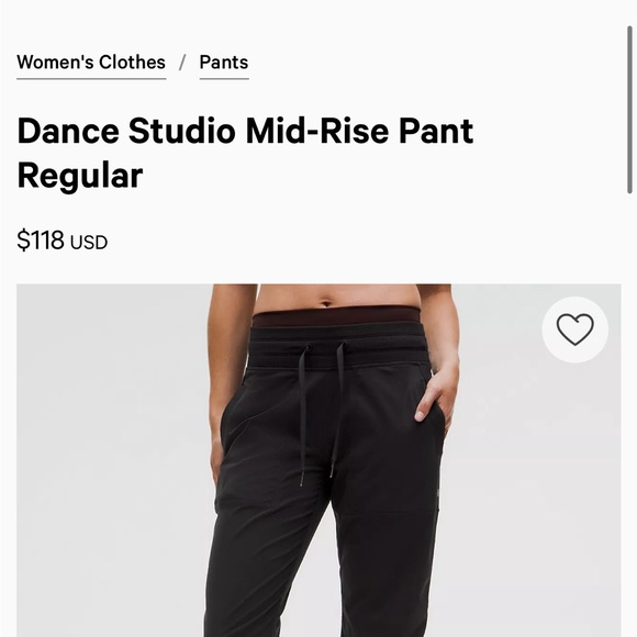 Lululemon Dance Studio Mid-Rise Pants - Picture 2 of 4